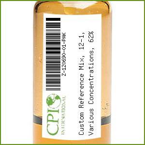 [Z-120690-01-PAK] Custom Reference Mix, 12-1, Various Concentrations, 62%, 10%, 4%, & 2% v/v, 4 x 25 ml