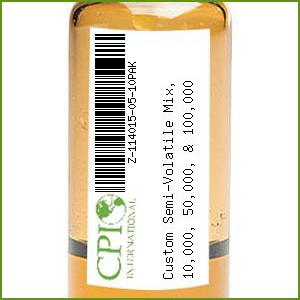 [Z-114015-05-10PAK] Custom Semi-Volatile Mix, 10,000, 50,000, & 100,000 mg/L, 10 x 1 ml