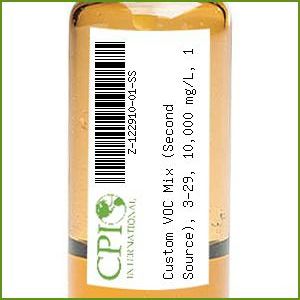 [Z-122910-01-SS] Custom VOC Mix (Second Source), 3-29, 10,000 mg/L, 1 ml