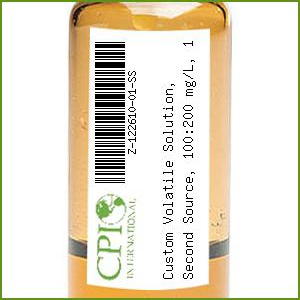 [Z-122610-01-SS] Custom Volatile Solution, Second Source, 100:200 mg/L, 1 ml
