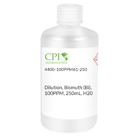 [4400-100PPM61-250] Dilution, Bismuth (Bi), 100PPM, 250mL, 2% HNO3