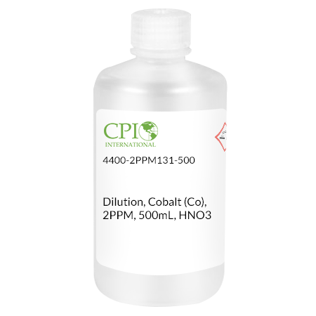 [4400-2PPM131-500] Dilution, Cobalt (Co), 2PPM, 500mL, HNO3