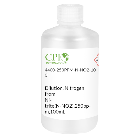 [4400-250PPM-N-NO2-100] Nitrogen from Nitrite (N-NO2), 250 PPM, 100 mL