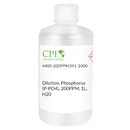 [4400-200PPM391-1000] Dilution, Phosphorus (P-PO4), 200PPM, 1L, H20