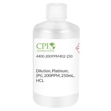 [4400-200PPM402-250] Dilution, Platinum, (Pt), 200PPM, 250mL, HCL