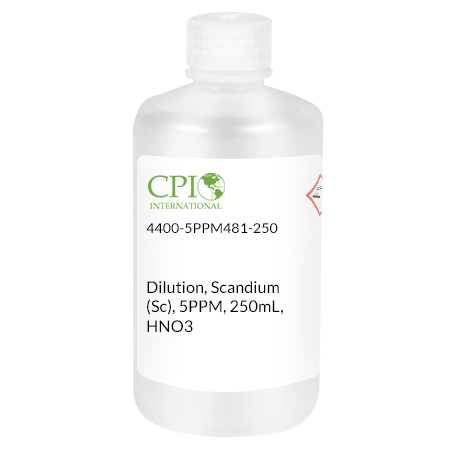 [4400-5PPM481-250] Dilution, Scandium (Sc), 5PPM, 250mL, HNO3