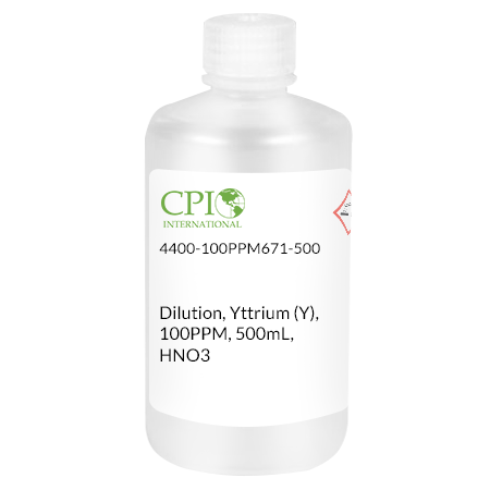 [4400-100PPM671-500] Dilution, Yttrium (Y), 100PPM, 500mL, HNO3