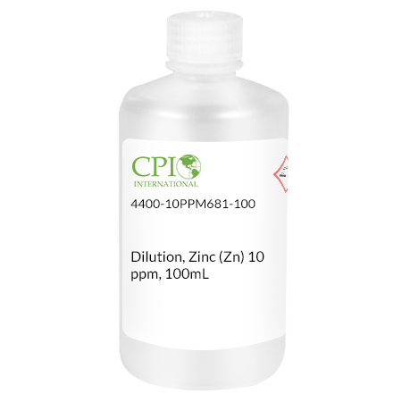 [4400-10PPM681-100] Zinc (Zn), 10 µg/mL, HNO3, 100 mL