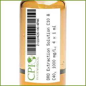 [Z-110426-06-4PAK] DRO Extraction Solution C10 & C40, 1000 mg/L, 4 x 1 ml