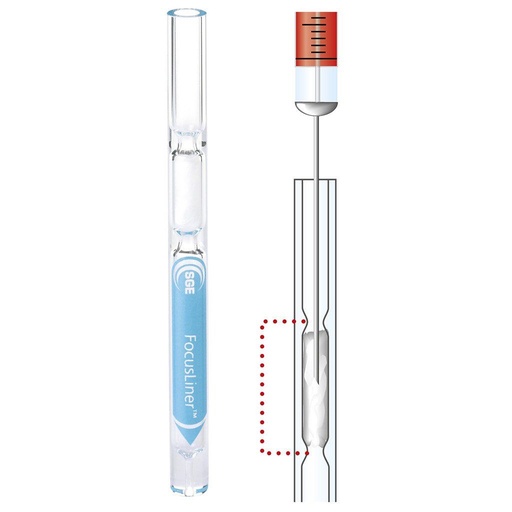 [92111] Inlet Liners 2.3 mm ID Tapered FocusLiner, Length 78.5 mm PK5