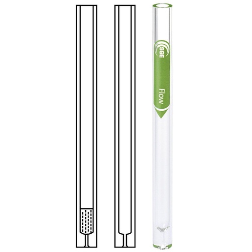 [92010] Inlet Liners Gooseneck with Quartz Wool 4 mm ID, Length 78.5 mm PK5