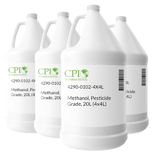 [4290-0102-4X4L] Methanol, Pesticide Grade, 20L (4x4L)