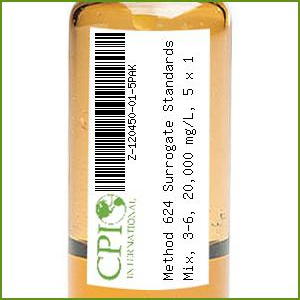 [Z-120450-01-5PAK] Method 624 Surrogate Standards Mix, 3-6, 20,000 mg/L, 5 x 1 mL