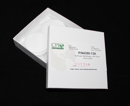 [4350-13A] Nu•Phase Lite™ Oil and Grease SPE Disks, 47mm