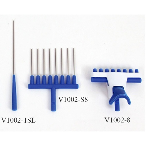 [ V1002-S8] Optional eight channel adapter, fine tip stainless steel 
